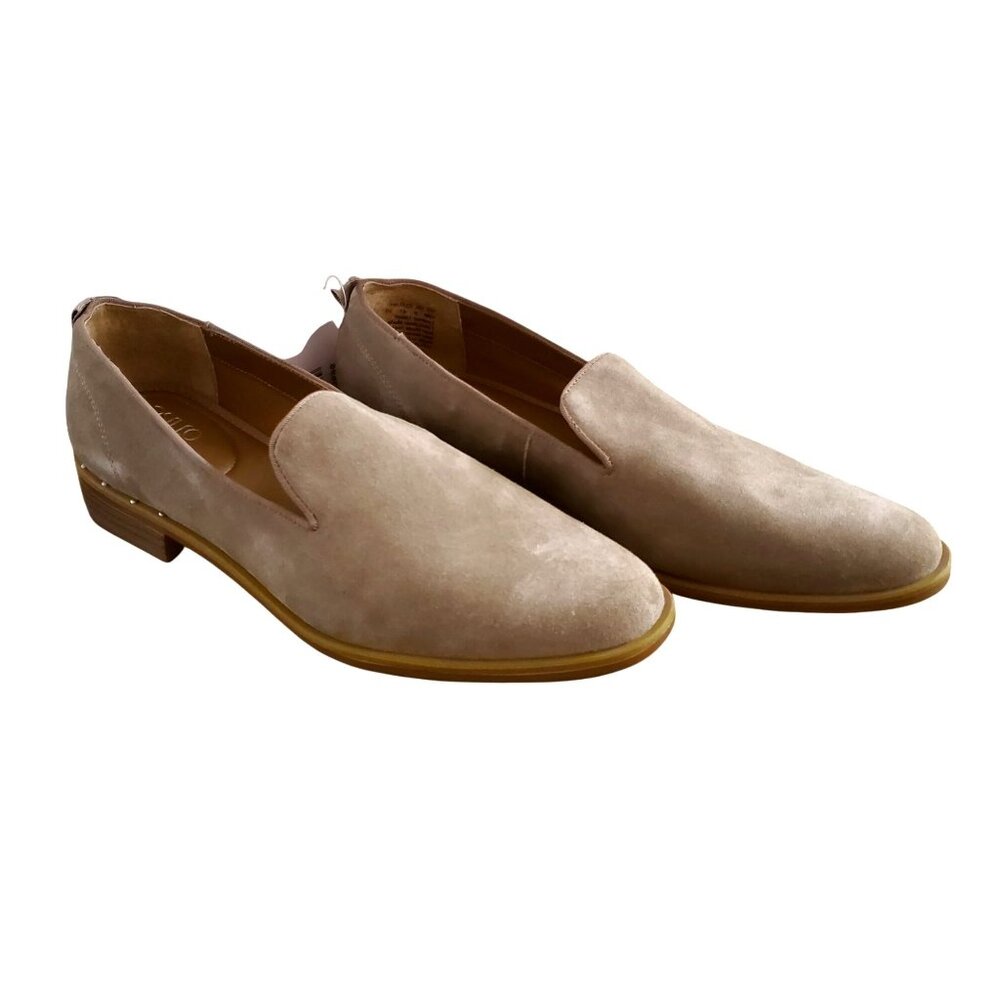 Franco Sarto Womens 10 Jeena Loafer Suede Leather Slip-on Shoes Classic Beige - Picture 9 of 10